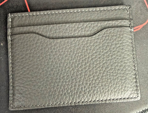 Ferrai garnet leather card - leather,