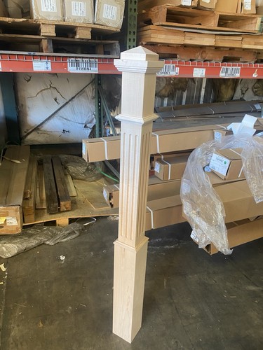 Maple fluted box - box, newel.