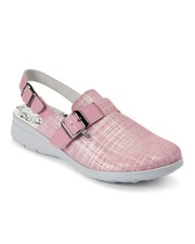 Ladies Leather Pink Clogs