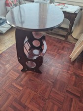 Retro Magazine Rack  Coffee Side Table Particle Booard W/Cherry Finish MUST GO