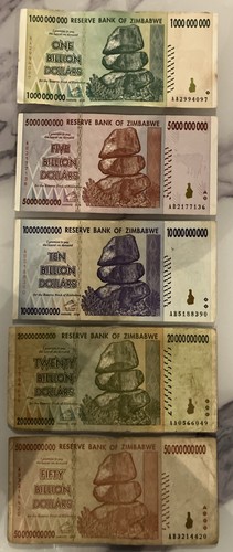 Lot zimbabwe banknotes - of,