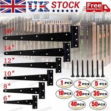 Lot Heavy Duty T-Hinges 6 - 16 Inch Tee Hinge for Wooden Door Shed Gate +Screw