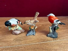 Set of 3 Vintage Bird Ornaments Figurines in Good Condition