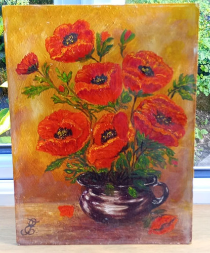 Still life poppies painting - life, 'poppies'