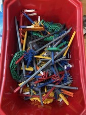 K'NEX 5 x Building Set Large Bundle in Red K'NEX Box Mixed Pieces Weight 3.4 kg