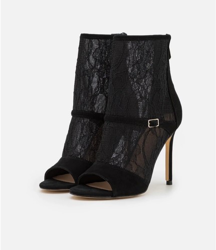Guess black lace peep - peep, toe