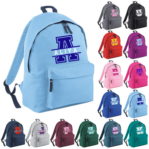 Personalised school backpack - personalised,