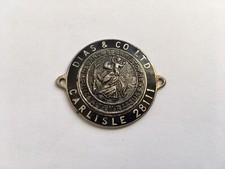 1930s-40s VINTAGE DIAS&Co Ltd CARLISLE 28111 St CHRISTOPHER CAR DASHBOARD PLAQUE