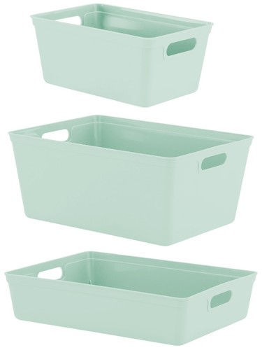 Green plastic storage - green, basket