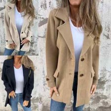 Womens Wool Blazer Coat Jacket