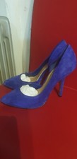 BCBG Paris Womens Pointed Toe Stiletto Blue Suede Shoes. UK Size 4/EU 37