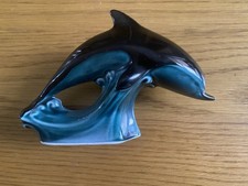 Poole Pottery Ceramic Blue Dolphin Ornament Figurine Vintage