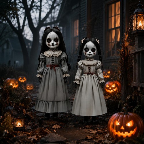 2pcs 60cm scary ghost dolls - 60cm,