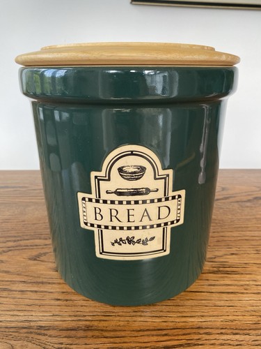 Vintage green ceramic bread - green,