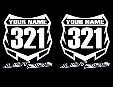 MOTOCROSS NUMBER PLATE DECAL