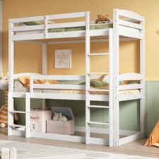 Triple Bunk Beds Solid Pine