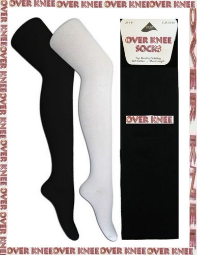 Black thigh high socks - socks,, over