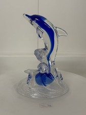 Blue Crystal Dolphin Ornament 