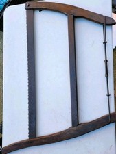 Antique Bow Saw 28" w/ Forged