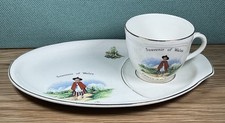 Vintage Wedgwood & Co And Morley Ware 1954 Souvenir Of Wales Cup & Oval Saucer