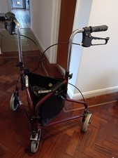 Walker 3 Wheel  Rollator Mobility Aid with Bag