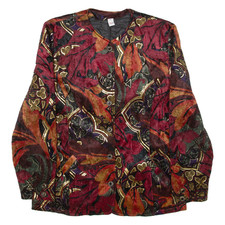 Vintage TRU Womens Jacket Red Velvet 90s M