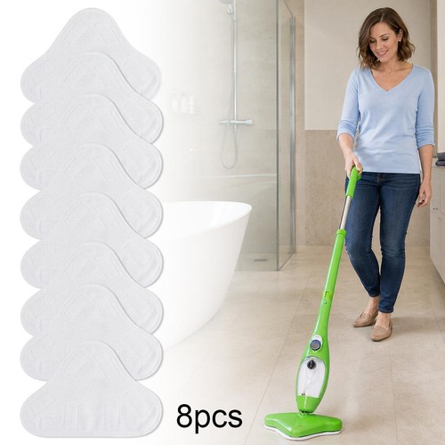 8pcs white fiber steam mop - 8pcs,