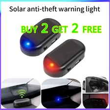 Solar Power Car LED Fake Dummy Alarm Warning Security Anti Theft Flashing Light~
