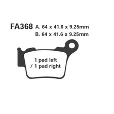 PAIR OF PADS EBC FA368TT FOR