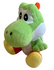 Yoshi Soft Toy Mario Plush Green Dinosaur Nintendo Official 12" Seated Teddy PMS