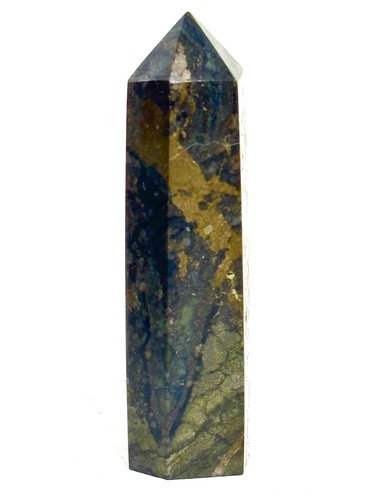 Golden pyrite crystal tower - crystal,