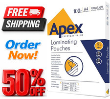 Apex A4 Laminating Pouches