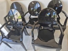 5x Kartel Philippe Starck  Louis Ghost  Armchair In Black £250