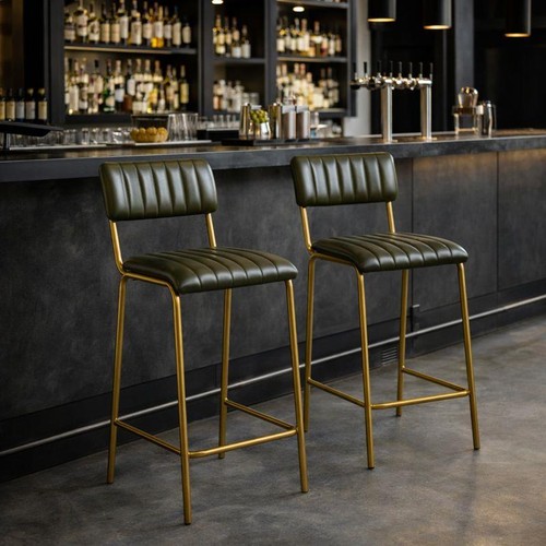 Diner bar stool - stool, leather