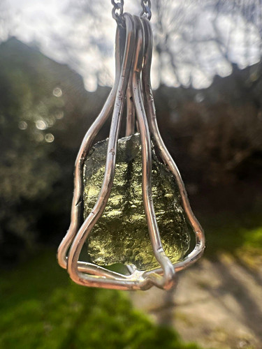 Handmade sterling silver cage
