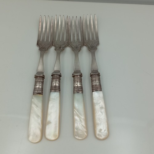 Antique set four silver - antique,