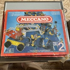 Vintage Motorised Meccano Construction Set No 2 in Original Box + Instructions 