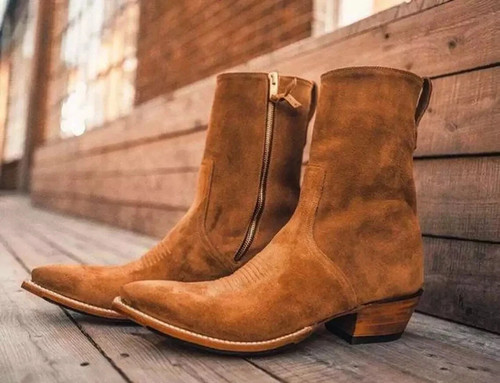 Pure brown suede - brown, bespoke