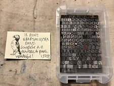 18 POINT SPARTAN EXTRA BOLD COMPLETE A-Z LETTERPRESS PRINT TYPE ADANA USER