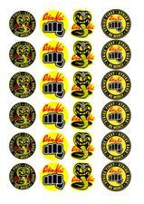 24 x PRECUT Cobra Kai Themed
