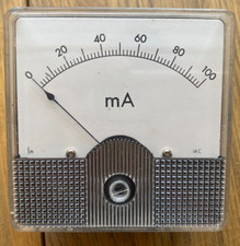 ANALOGUE PANEL METER - DC CURRENT 0 - 100- UNTESTED