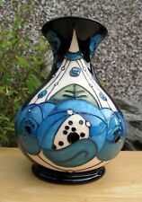 Moorcroft RENNIE ROSE BLUE vase M1/6 Retail Price £345 Charles Rennie Mackintosh