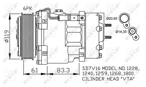 Nrf 32198 compressor air - nrf,