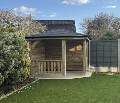 Corner gazebo 5x2 5m - corner, 2.5x2.5m