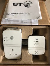 BT Home Hotspot Flex 600 Kit AV600 Powerline Passthrough N150 Wi-Fi Extender