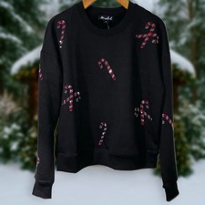 Marled Sequin Candy Cane