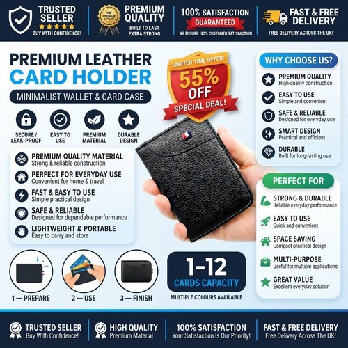 Men anti scan - leather, slim