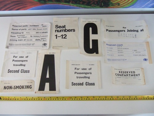 British rail carriage labels - british,