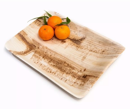 Palm leaf platter natural - palm,