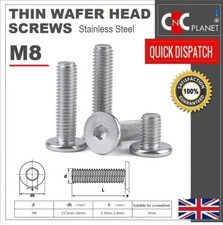 M8 Ultra Thin Wafer Flat Head